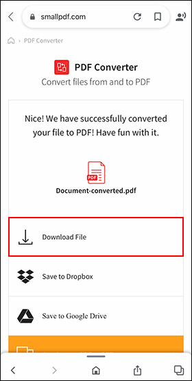 how to convert a file to pdf on iphone